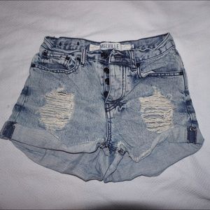 Brandy Melville high waisted distressed shorts