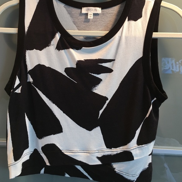 Black and white crop top