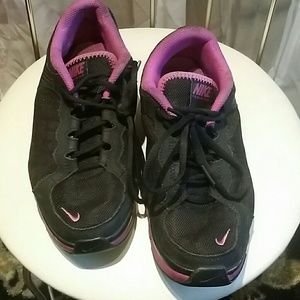 Black and purple Nike shoes