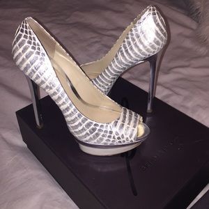 B Brian Atwood Florencia Snake Peep Toes