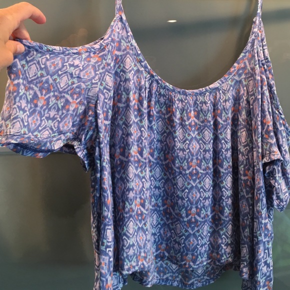 Off the shoulder patterned top