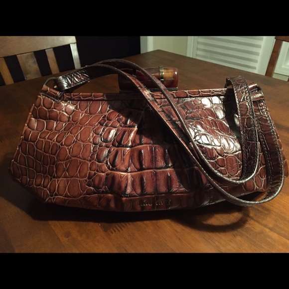SOLD*****Miu Miu Brown Croc print Handbag - Picture 1 of 4