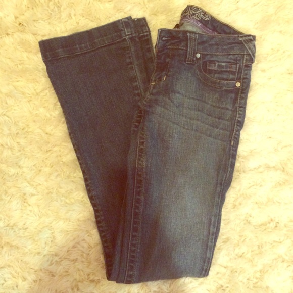 Dark denim flare jeans