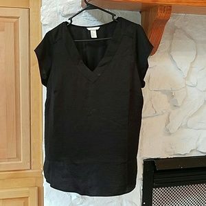 H&M MAMA Black maternity v neck top