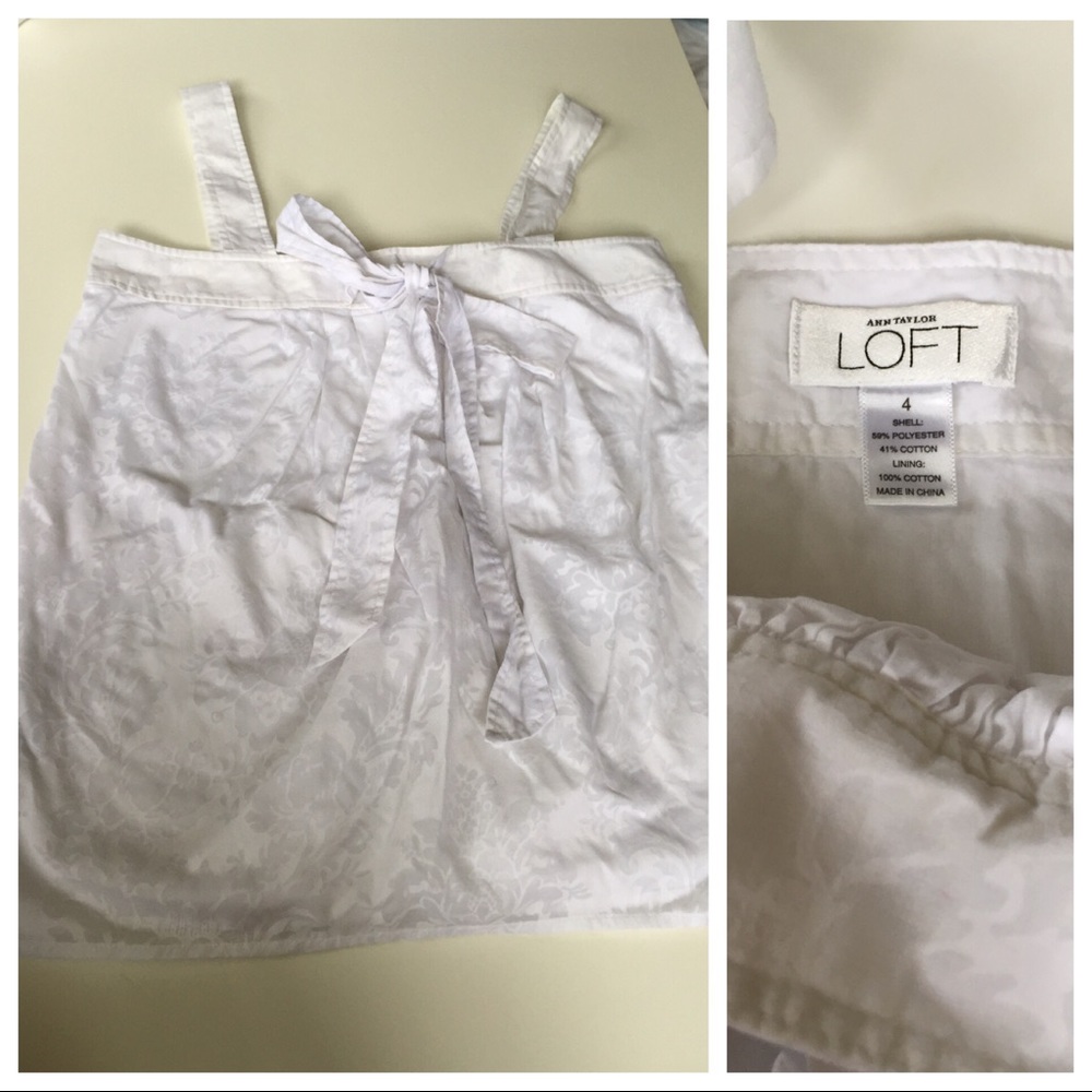 LOFT White Tie Top