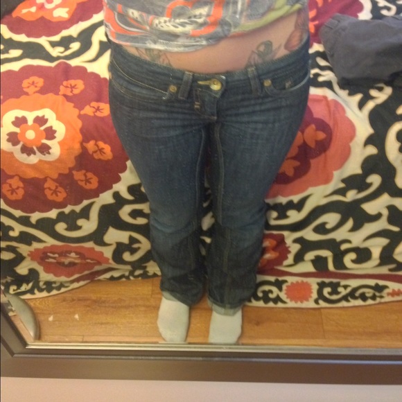 Guess green flare jean size 27
