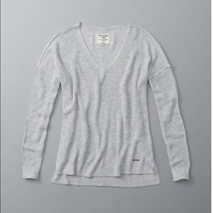 Abercrombie & Fitch shaker ribbed v-neck sweater