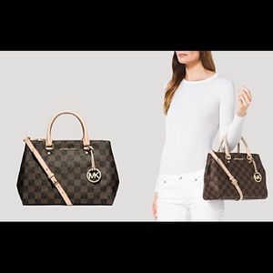 Michael Kors checkered board small satchel