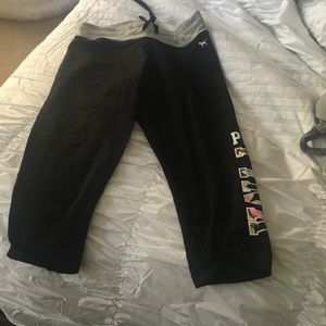 Pink crop yoga pants