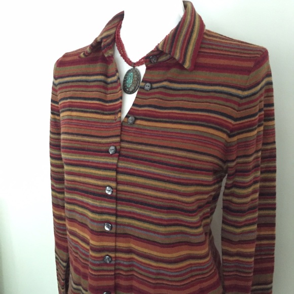 Jones New York Sweaters - FINAL♥️Striped button up sweater Jones NY