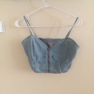 Denim crop top