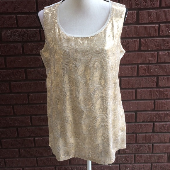 Coldwater Creek Tops - Beautiful cold water creek gold sequins
