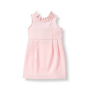 Janie & Jack Pink Ruffle Ponte Dress Size 6-12M