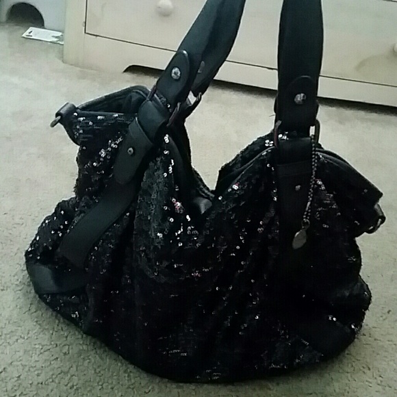 Black sequence Big Buddha purse