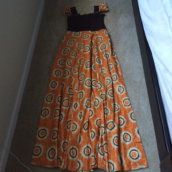 Dresses & Skirts - African Print Ruched Maxi Dress