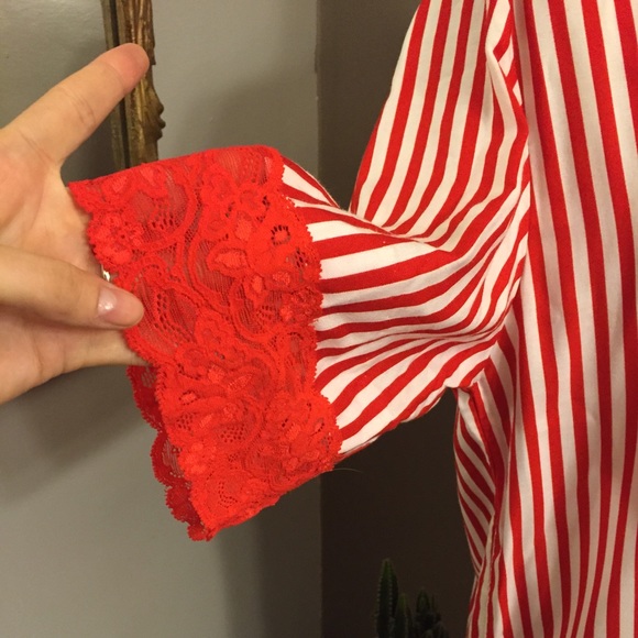 Vintage candycane striped blouse - Picture 3 of 4