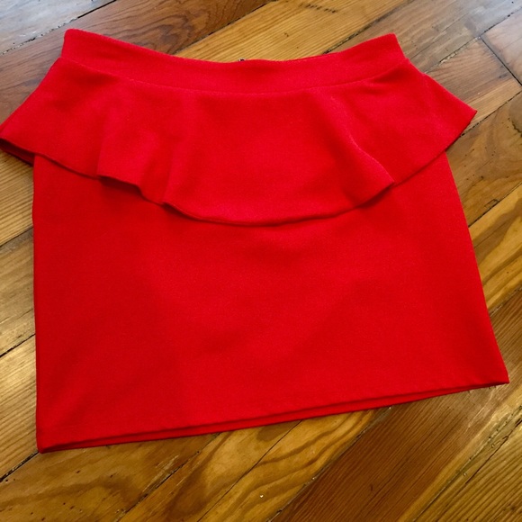 🔴SOLD🔴 Red peplum skirt