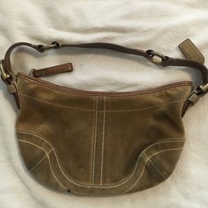 Coach tan suede hobo