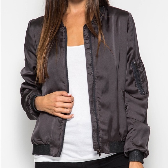 Jackets & Blazers - 🎉HP🎉satin bomber jacket
