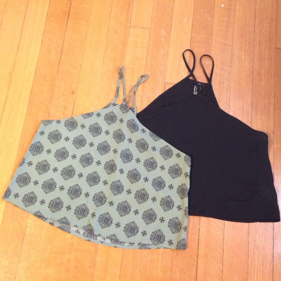 2 tops! A Floral Print AND a Black Halter Top NEW! - Picture 3 of 4
