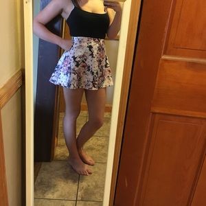 Floral High-Waisted Skirt