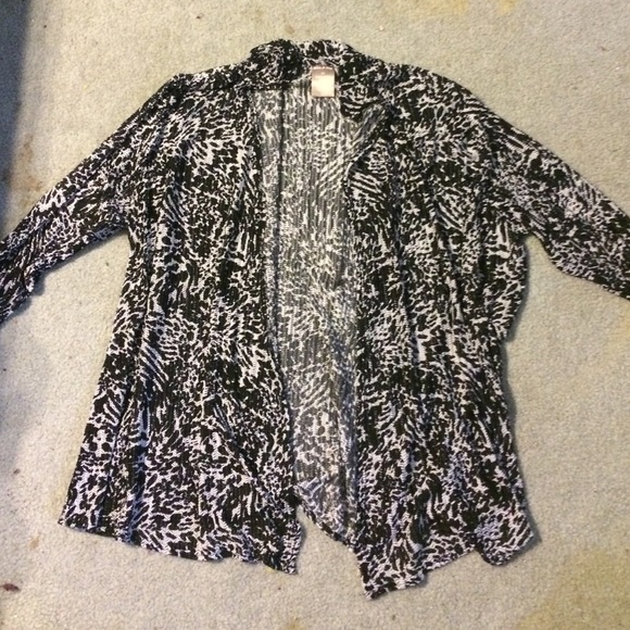 Black and white cover up or cardigan