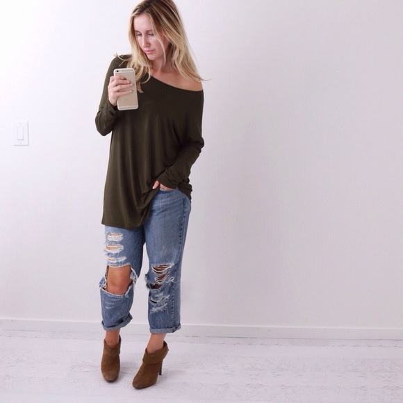 BACK IN! TriBeCa LS | Olive *Last 1! - Picture 2 of 4