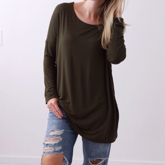 BACK IN! TriBeCa LS | Olive *Last 1! - Picture 3 of 4