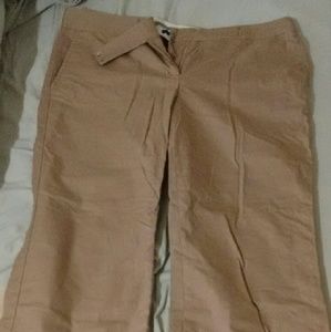Dark tan Express capri dress pants