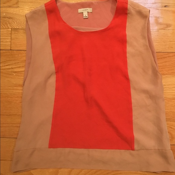 Color block J. Crew sleeveless blouse.