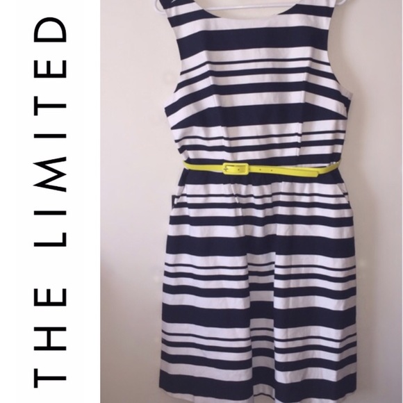 The Limited Dresses & Skirts - NWT Navy and White Striped Dress