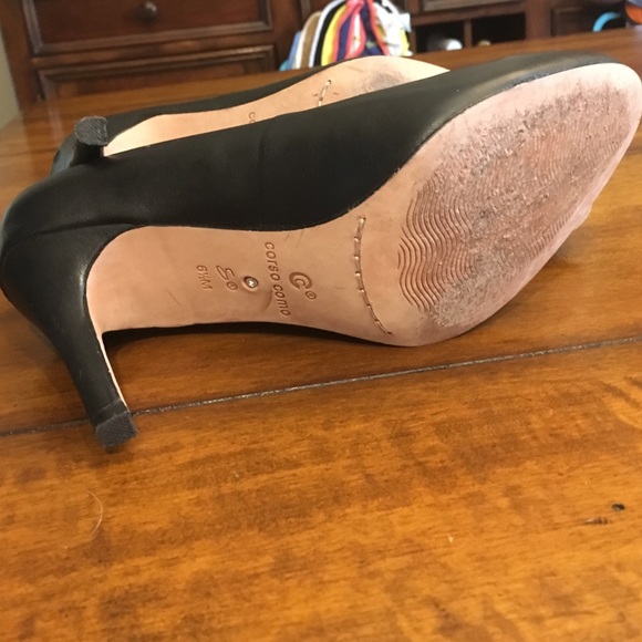 Corso Como Black Leather Pumps size 6.5 - Picture 2 of 3