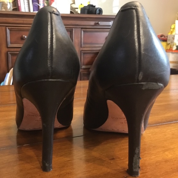 Corso Como Black Leather Pumps size 6.5 - Picture 3 of 3