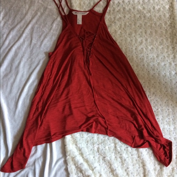 Fiery Red Double Strap Tank Top