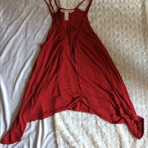 Fiery Red Double Strap Tank Top