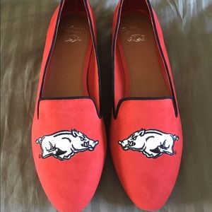 Arkansas Razorback Red Loafers - 10. Never worn!