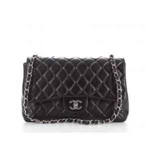 Chanel Black Caviar Jumbo Single Flap Bag