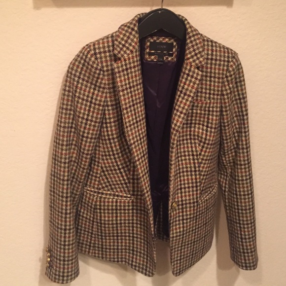 J. Crew regent houndstooth blazer.