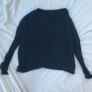 Navy long sleeved tee from topshop