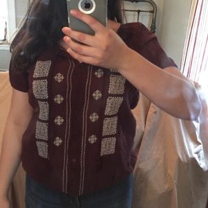 Embroidered top