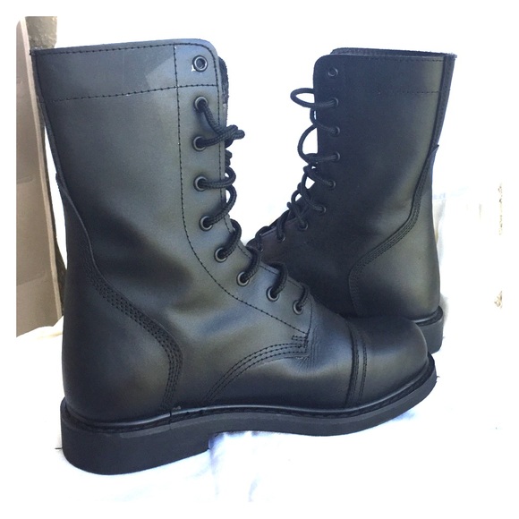 💣💣 Price Drop! Black Tall Military Combat Boots