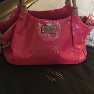 Coral pink kate spade handbag