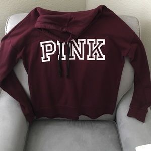 EUC COWEL NECK VS PINK SWEATSHIRT