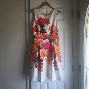 Floral Scoop Backed Dress.