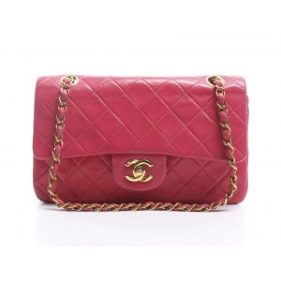 Chanel Pink Lambksin Small Double Flap Bag