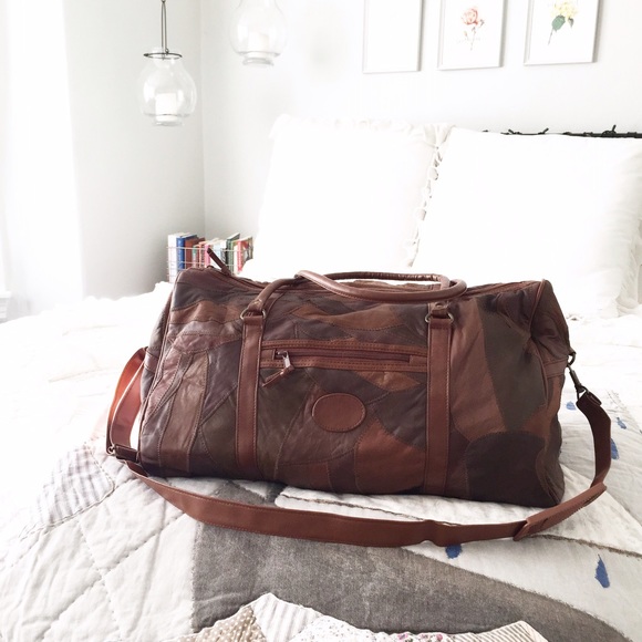 patchwork duffle bag