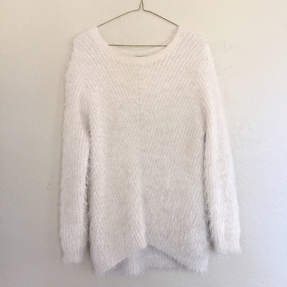 Cream fuzzy sweater