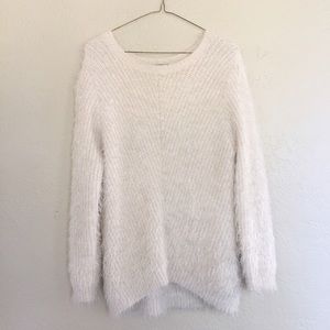 Cream fuzzy sweater
