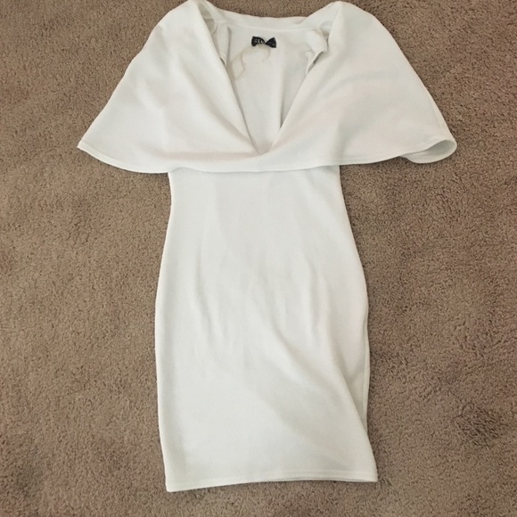 White kimono style sleeve dress