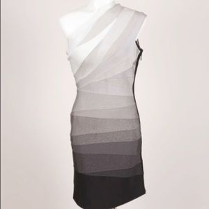 Herve Leger Ombré Bandeau dress (grey)